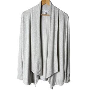 Athleta Pranayama Restore Wrap Open Front‎ Cardigan Light Heather Grey, Size XXS